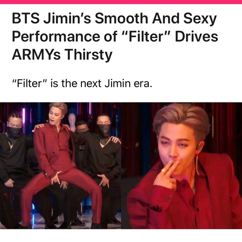 ジミン Filter BTSジミン、「Filter」舞台初公開→熱い反応「芸術だ」