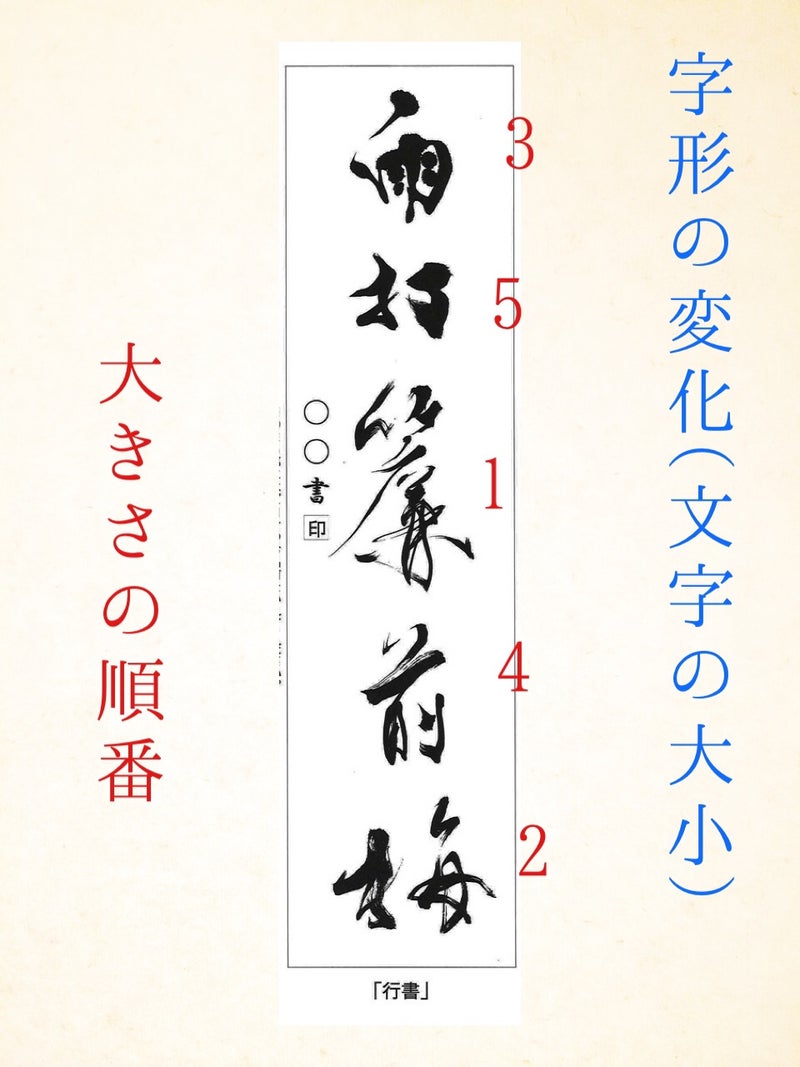 半切1行作品を鑑賞する(字形の変化) | 武田双龍の美しい文字を身につける方法