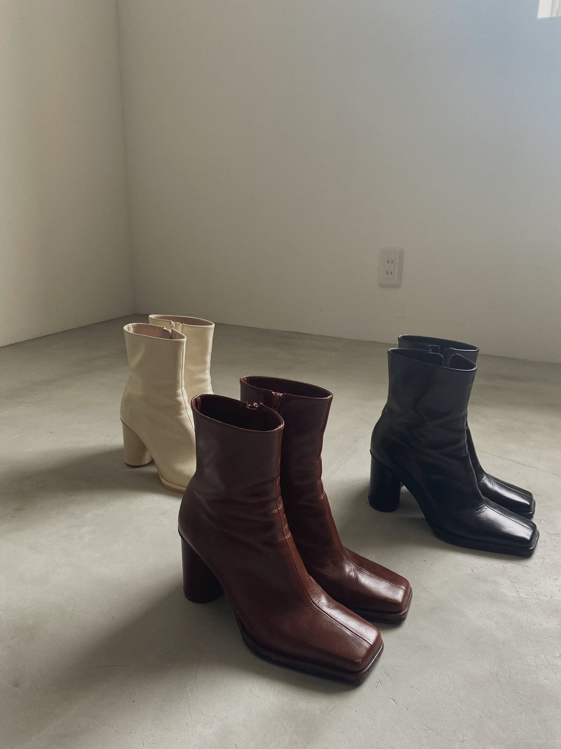 UNDRESSED DIMENSIONAL SQUARE BOOTSブラック新品レディース