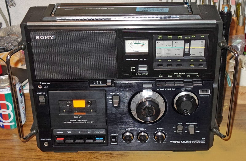 SONY ソニー CF-5950 スカイセンサー 5バンド・モノラルラジオカセットコーダー FM MW SW1 SW2 SW3 5バンドレシ - 3