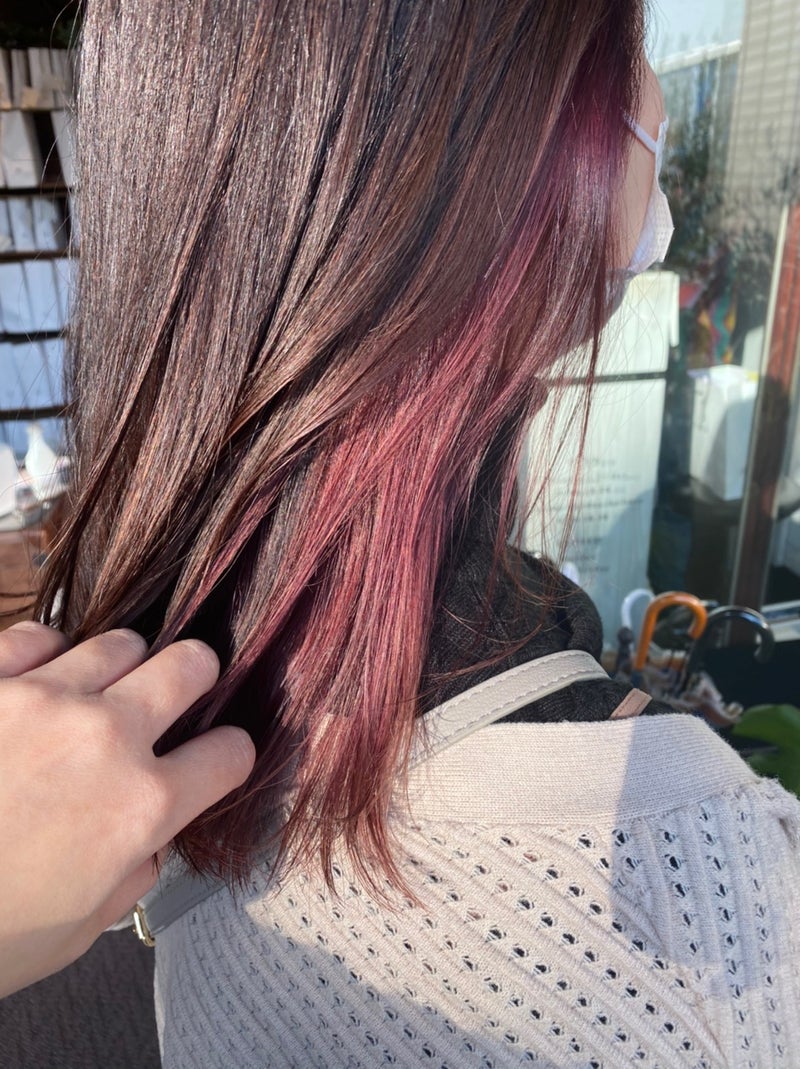 ピンクグレージュインナーカラー 石川県小松市の美容室ambel Hair Blog
