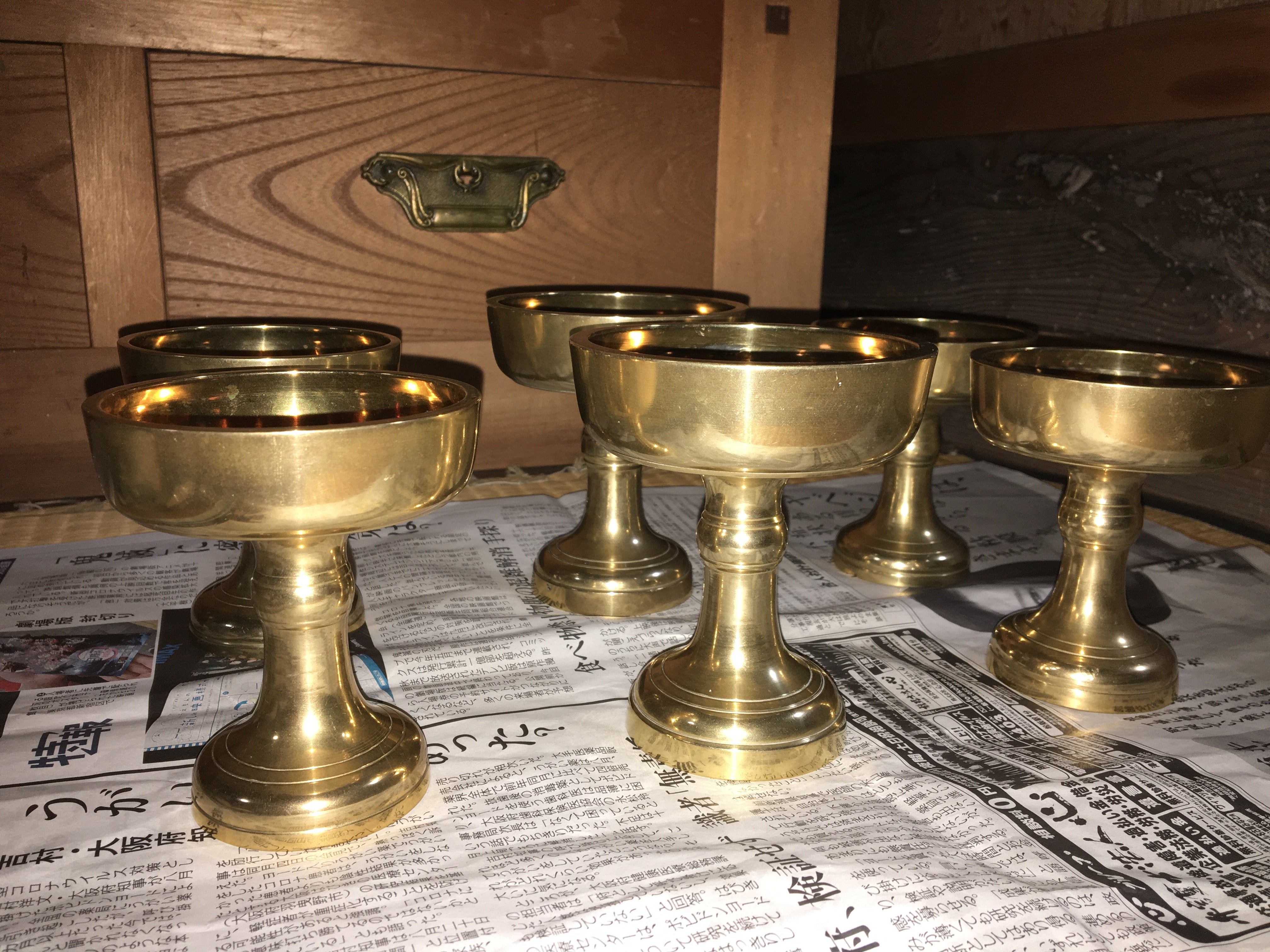 仏器 仏具 真鍮磨き 仏器 真鍮製 仏飯器 重目仏器 中 10号