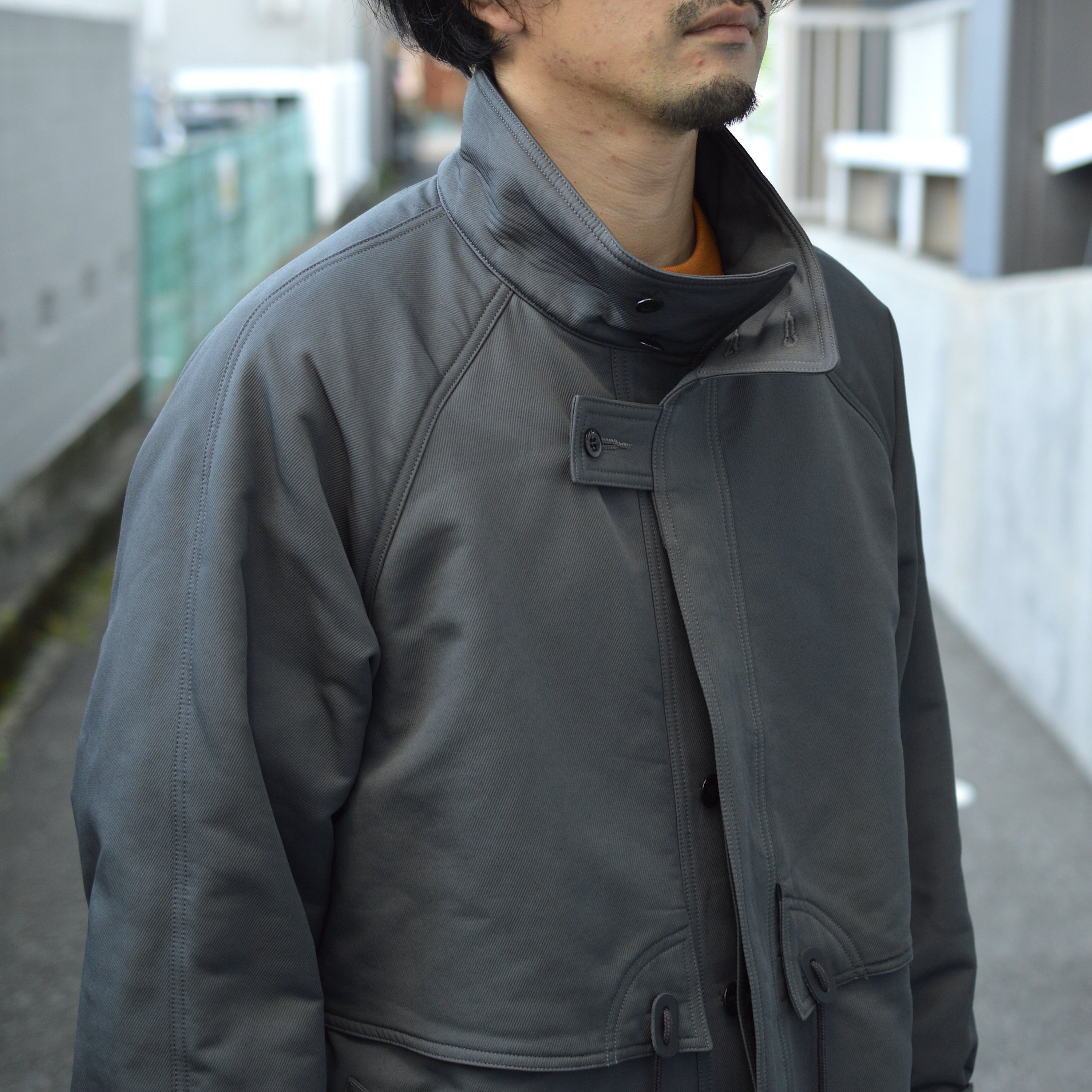 Double Face Twill Stand Collar Coat | Gramme Huit BLOG(グラム