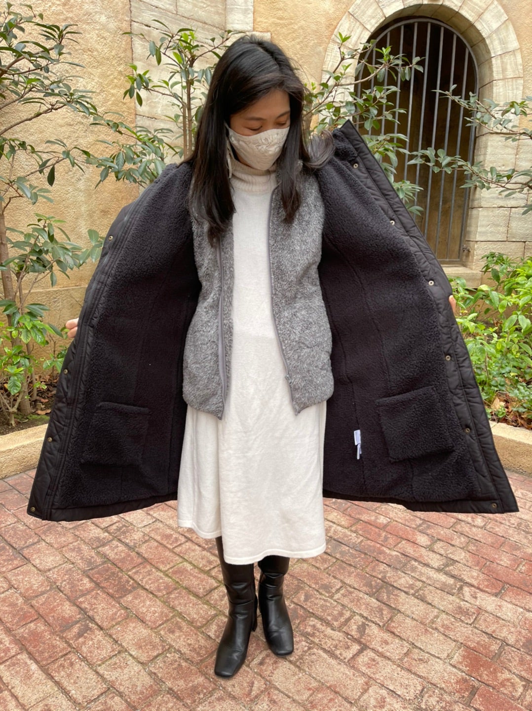 すっごく着心地良くて最高のミッキーマウスデザインベンチコート