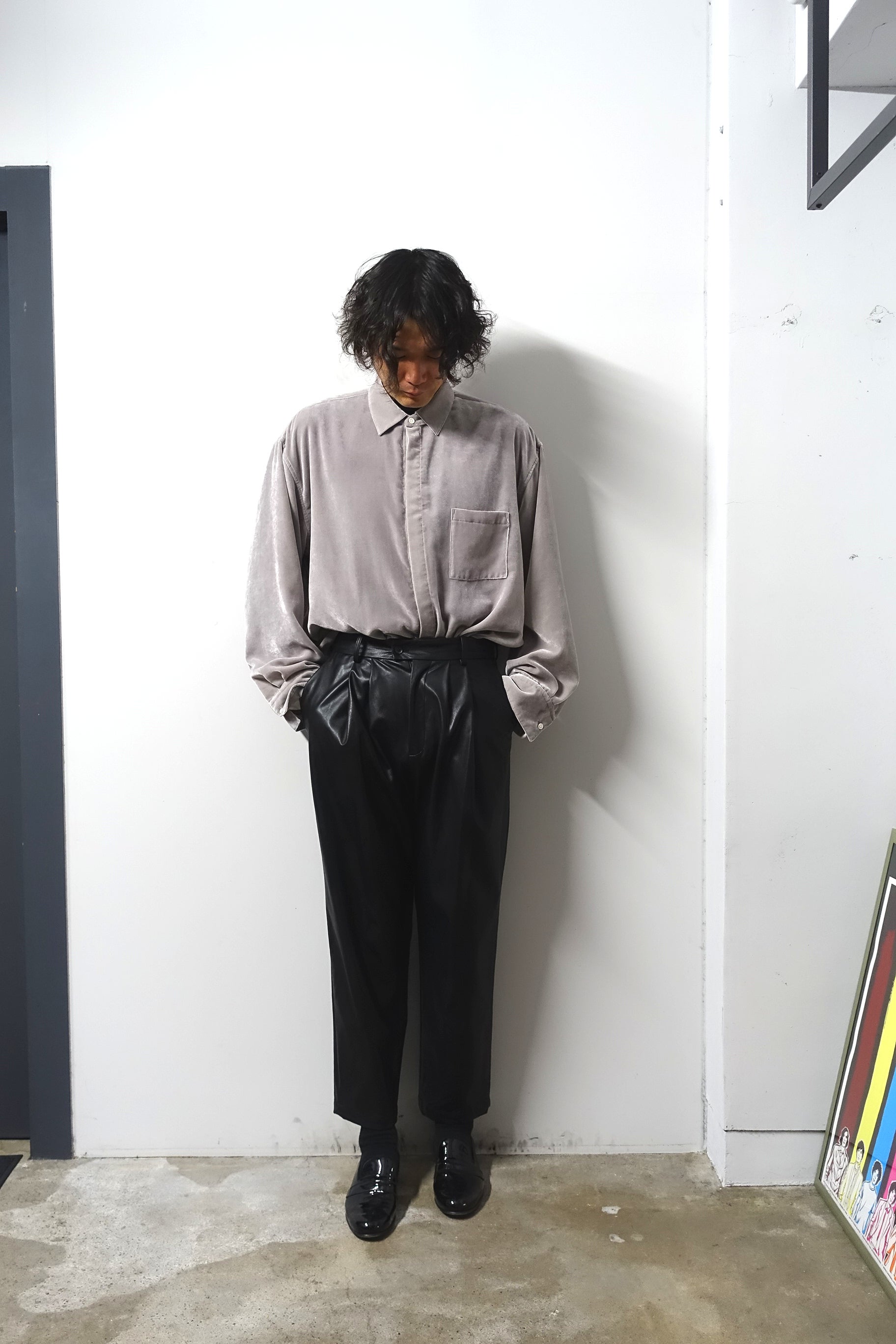 stein(シュタイン)/FAKE LEATHER TROUSERS/Black 通販 取り扱い-CONCRETE RIVER