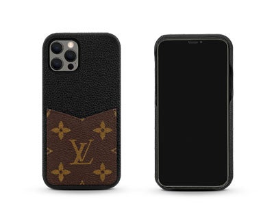 LOUIS VUITTON iPhone Case 12/ 12Pro Bumper Noir Folio M80080 Monogram from  Jap