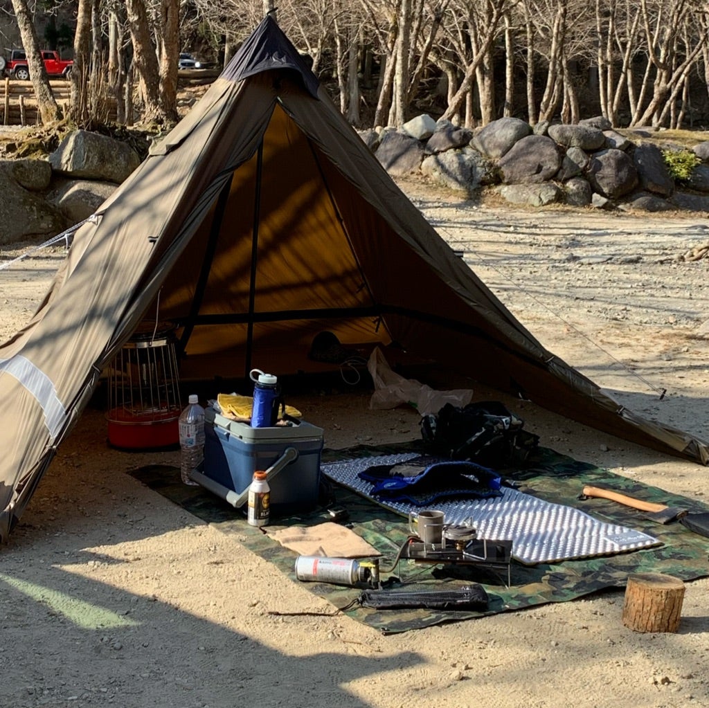 軽いワンポールテント Yoka TIPI 冬用テント | DIYリフォームとソロキャンプ
