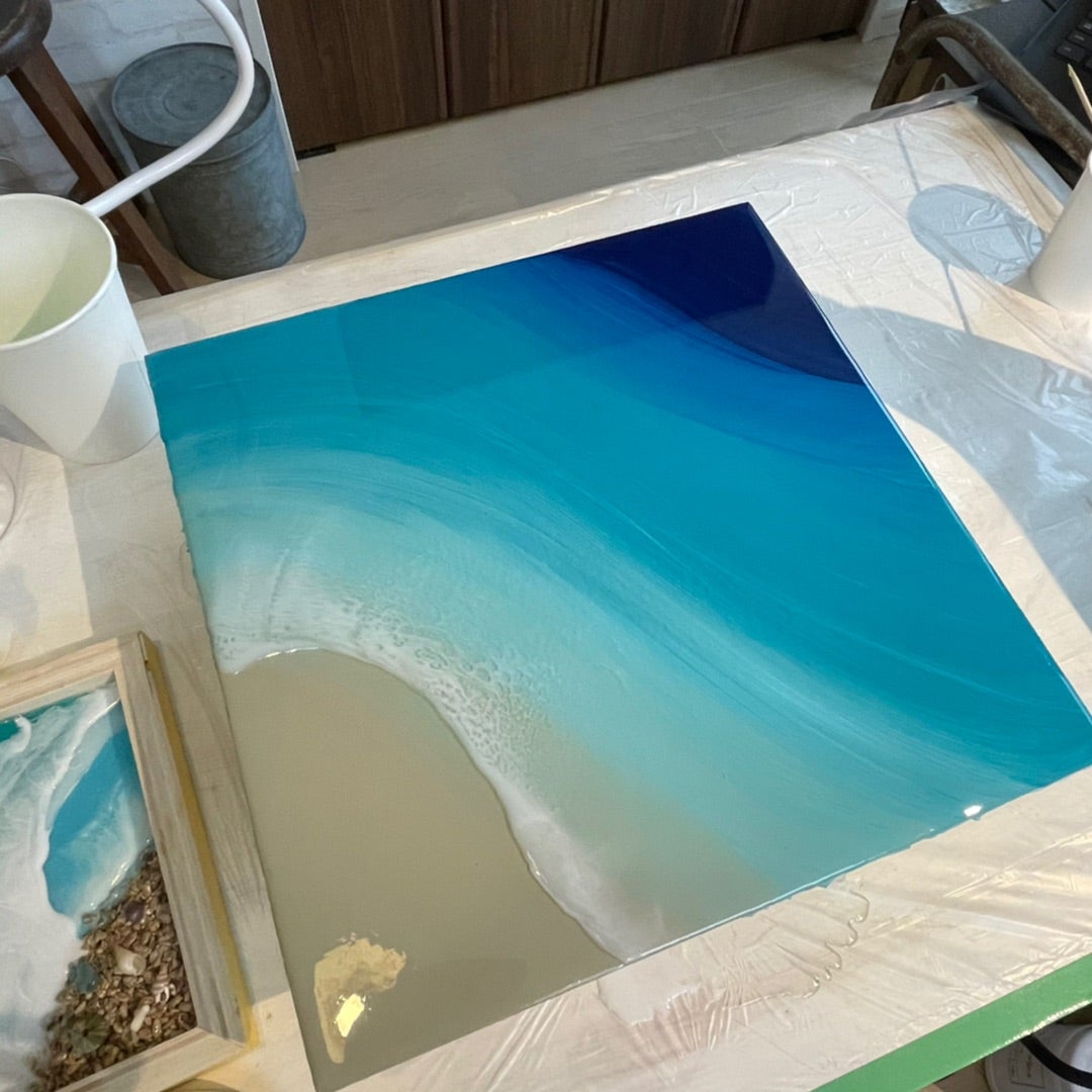 エポキシレジンで波のアート | furu道具にっき~大好きな海のレジン