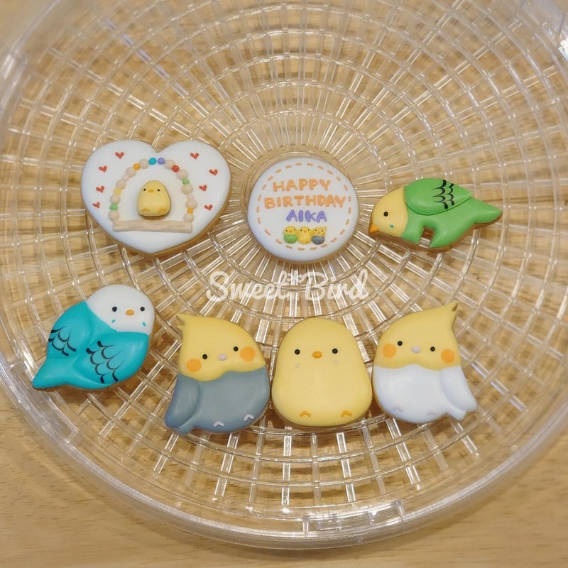 オーダー作品 インコクッキー 千葉県 松戸 アイシングクッキー デコレーションケーキ教室 Sweet Bird