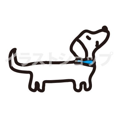胴の長い可愛い犬のイラスト イラストショップ管理人たちのブログ