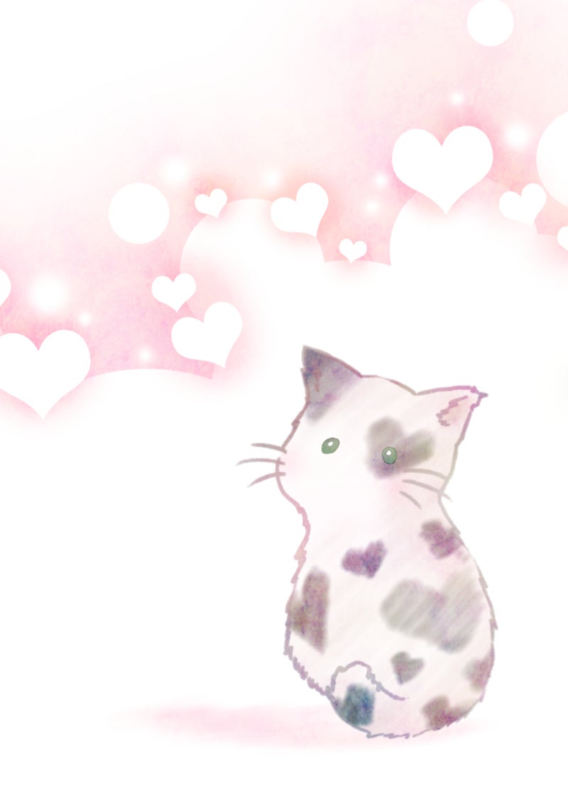 ハート沢山のぶち猫ちゃん 猫好き漫画描きminatsuのブログ