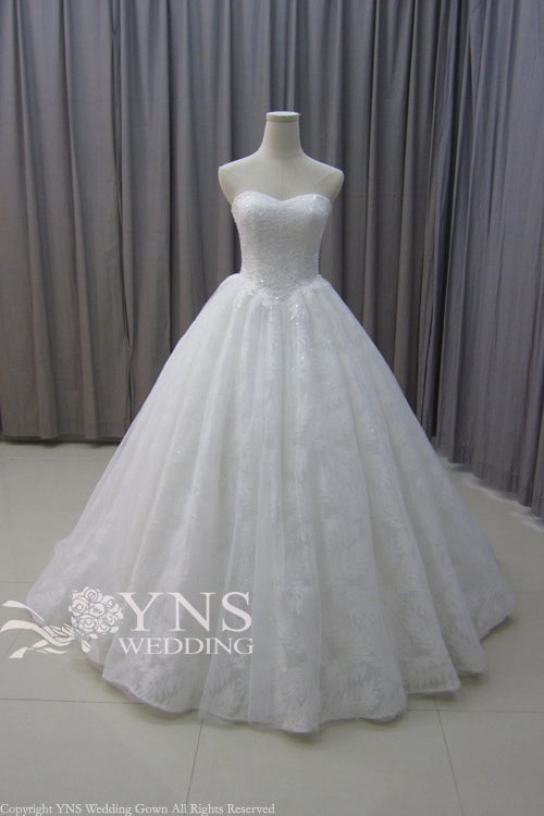 YNS WEDDING(SL18901) リーフモチーフウェディングドレス
