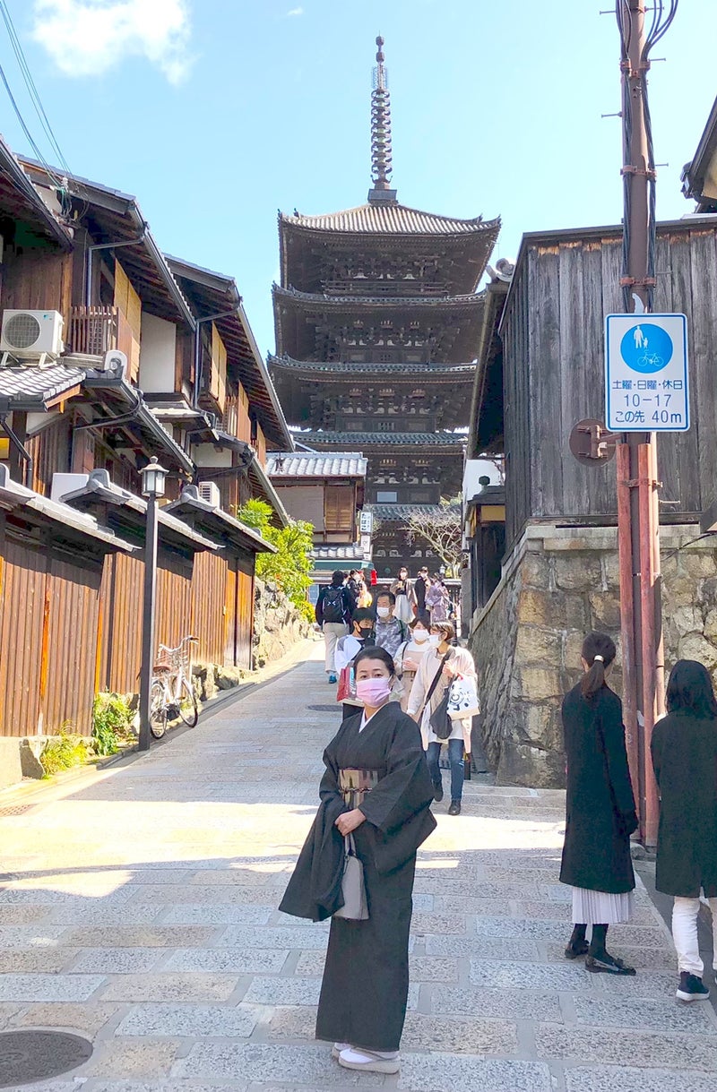 はじめて着た デニム着物で | 地元京都を着物で楽しむプチプラコーデ日記