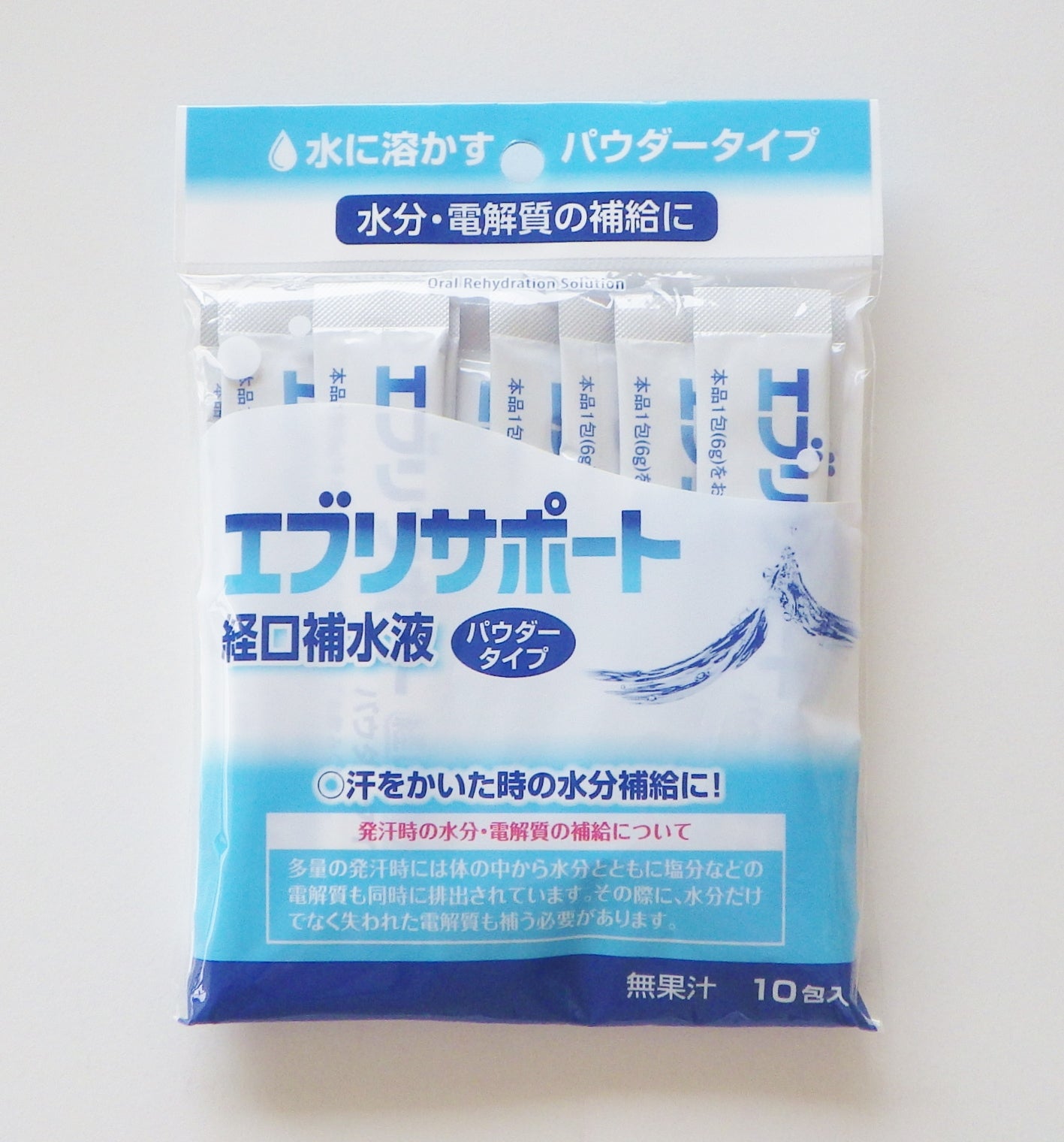 期間限定特価】 日本薬剤株式会社<br>エブリサポート 経口補水液 パウダータイプ 6g×10包<br>＜熱中症対策、水分補給＞<br> 通販 