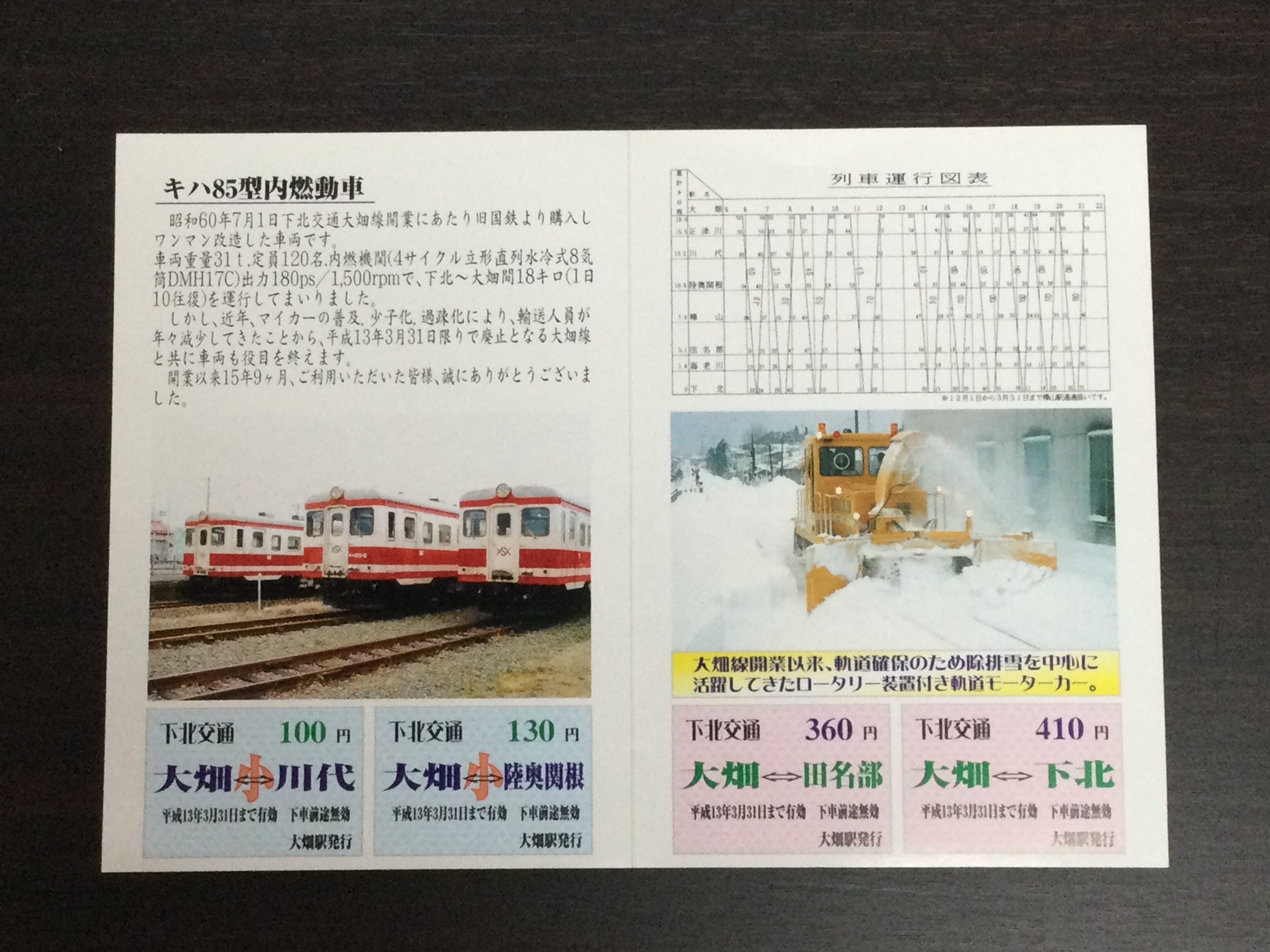 下北交通大畑線 廃止20年 | すくらんぶる=えっぐ