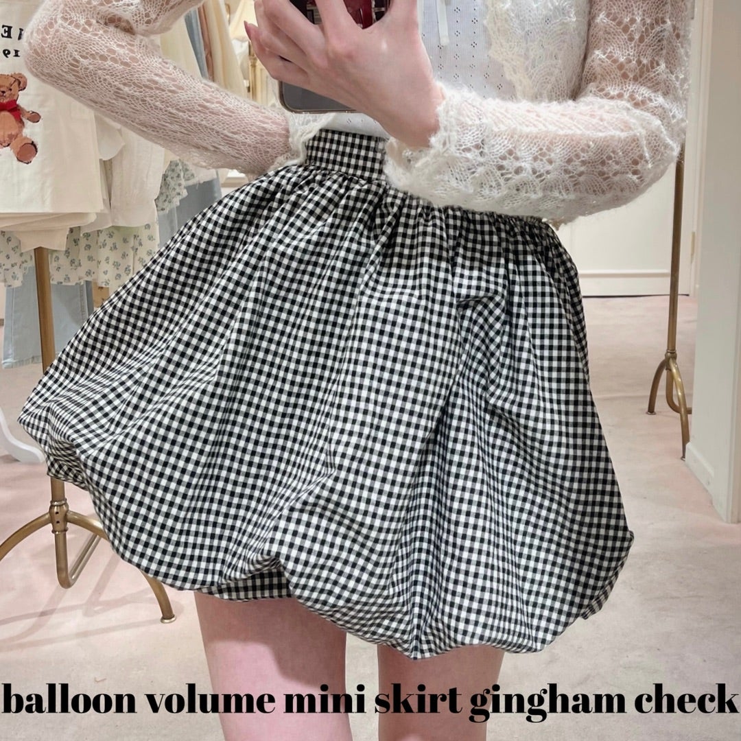 newカラー登場❤︎balloon volume mini skirt ginghamcheck❤︎ | épine official blog