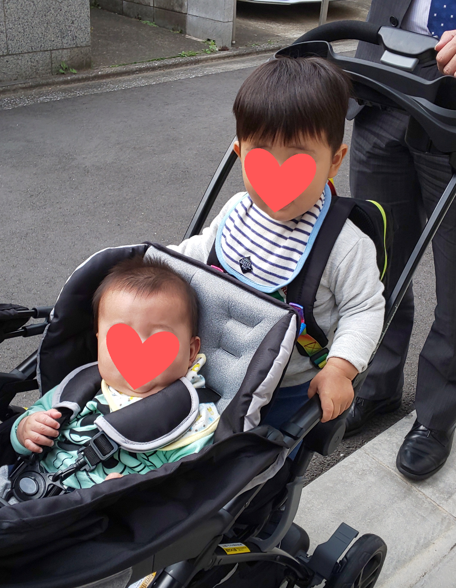 日本育児 babytrend シット&スタンド 2人乗りベビーカー-