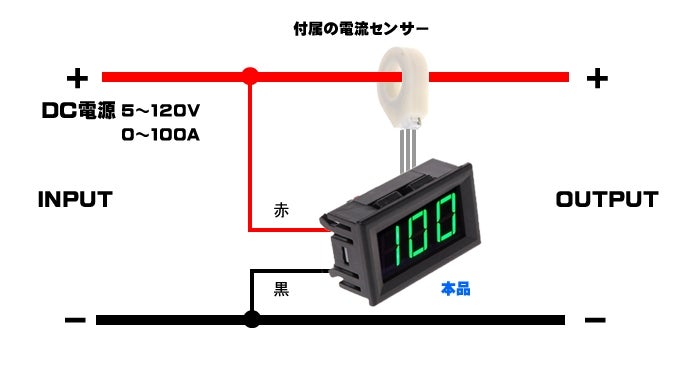 デジタル電圧計＆電流計 （DC 120V 100A）切替表示式 | ShopU店長 STARTのブログ