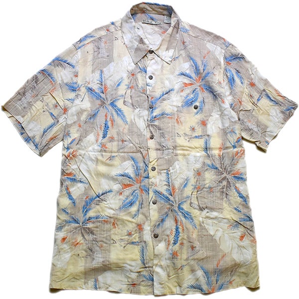 ハワイアン南国アロハシャツ古いギャカチカチ