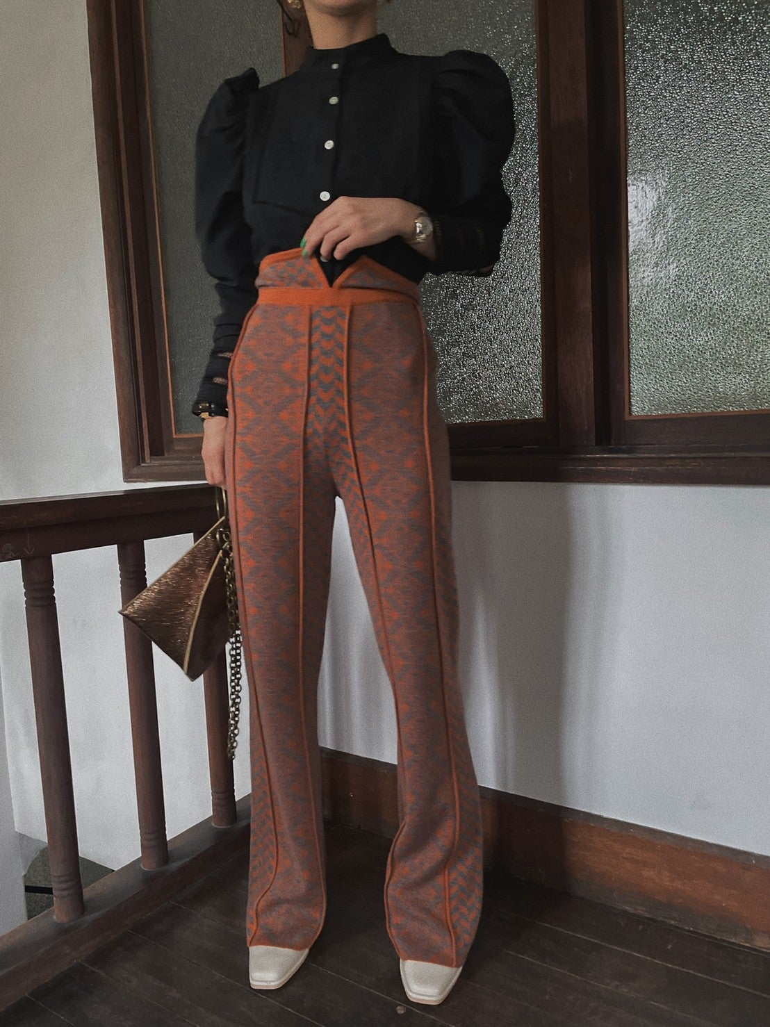 在庫有り お買い得 専用 JACQUARD BELLE STRAIGHT PANTS - カジュアル