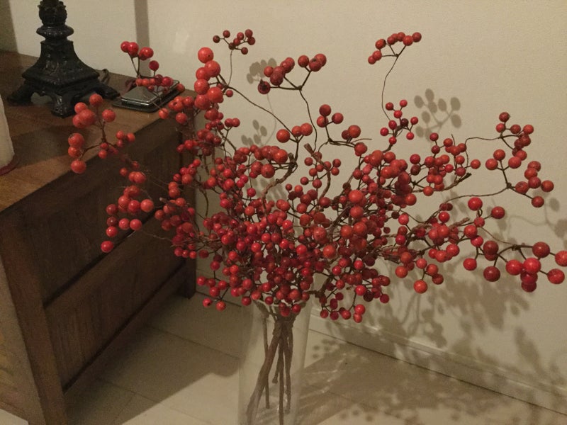 秋の準備 赤い実の枝を部屋に飾って | ゆるりと気に入った暮らしに