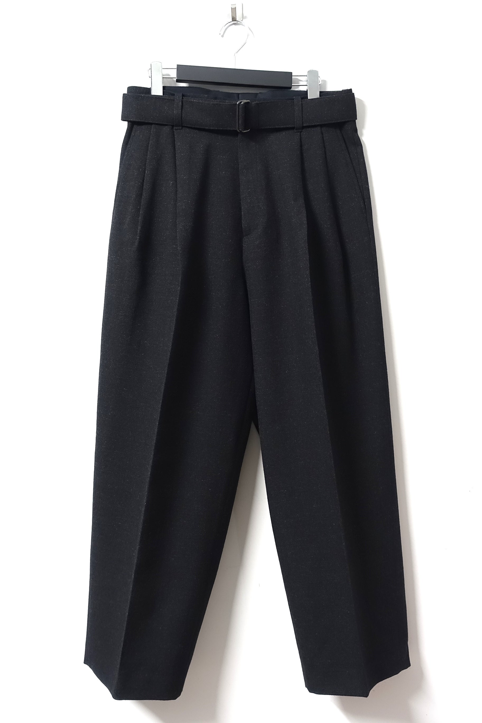 stein(シュタイン)/BELTED WIDE STRAIGHT TROUSERS/Black 通販