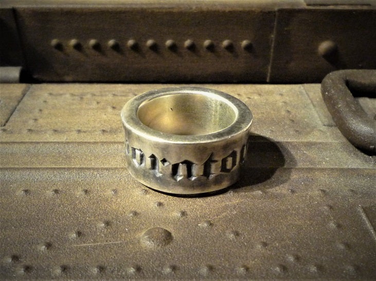 ガボール Wide Cigar Band Ring w/Atelier Mark Stamp ガボール Wide Cigar Band Ring w/Atelier Mark Stamp