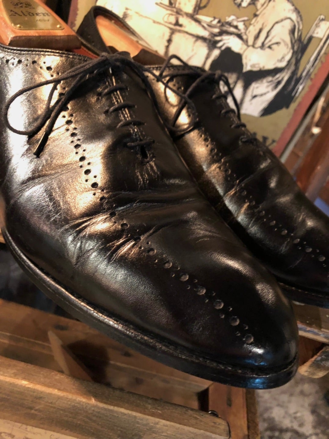 8/22(Allen Edmonds Whole-Cut Shoes #Bk) -Like- | USED CLOTHING 