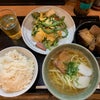 【食事】新宿の「沖縄そば やんばる」のゴーヤチャンプルー定食の画像