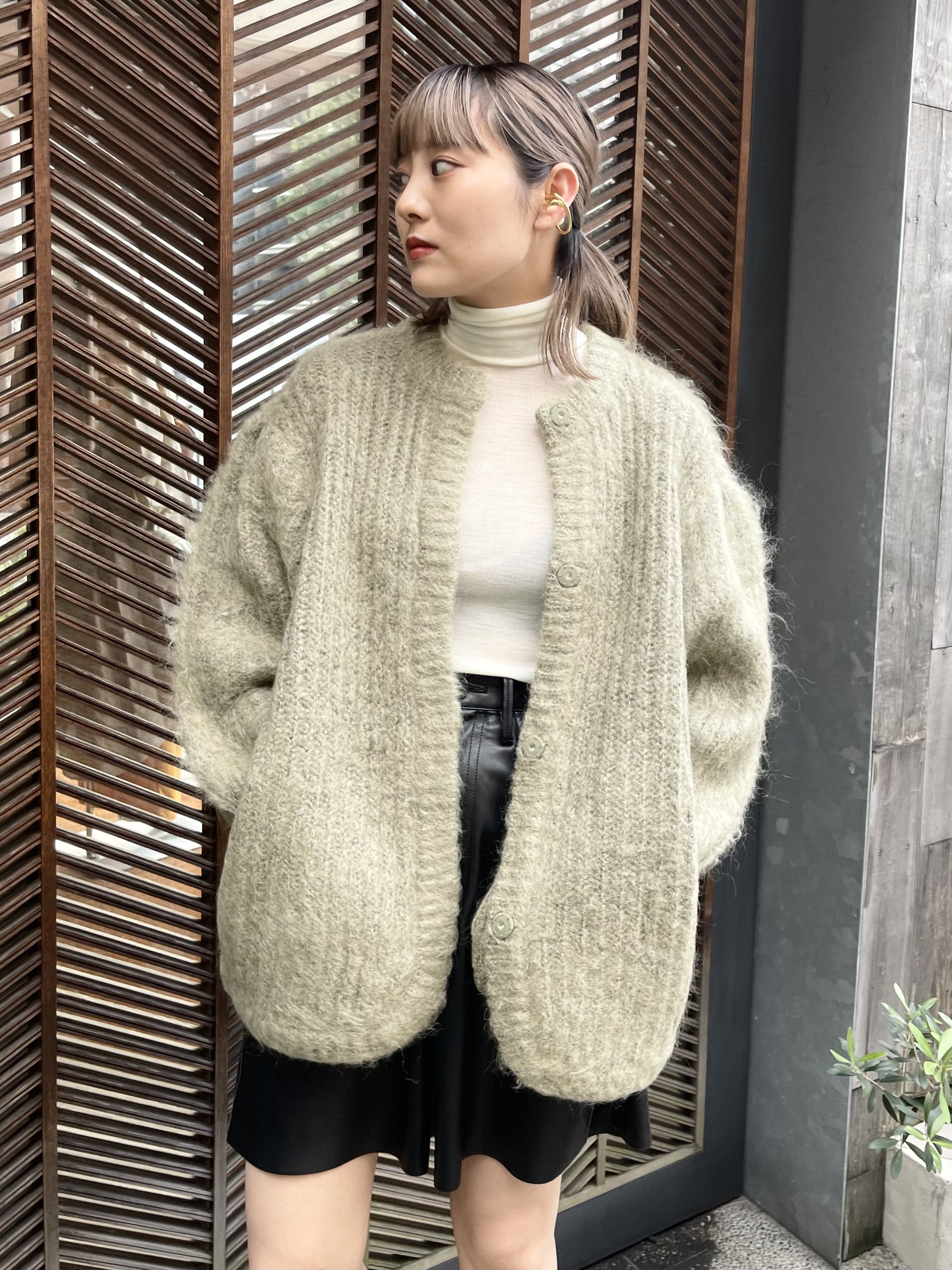 人気新品 CLANE カラーモヘアシャギーカーディガンの通販 by y|ラクマ