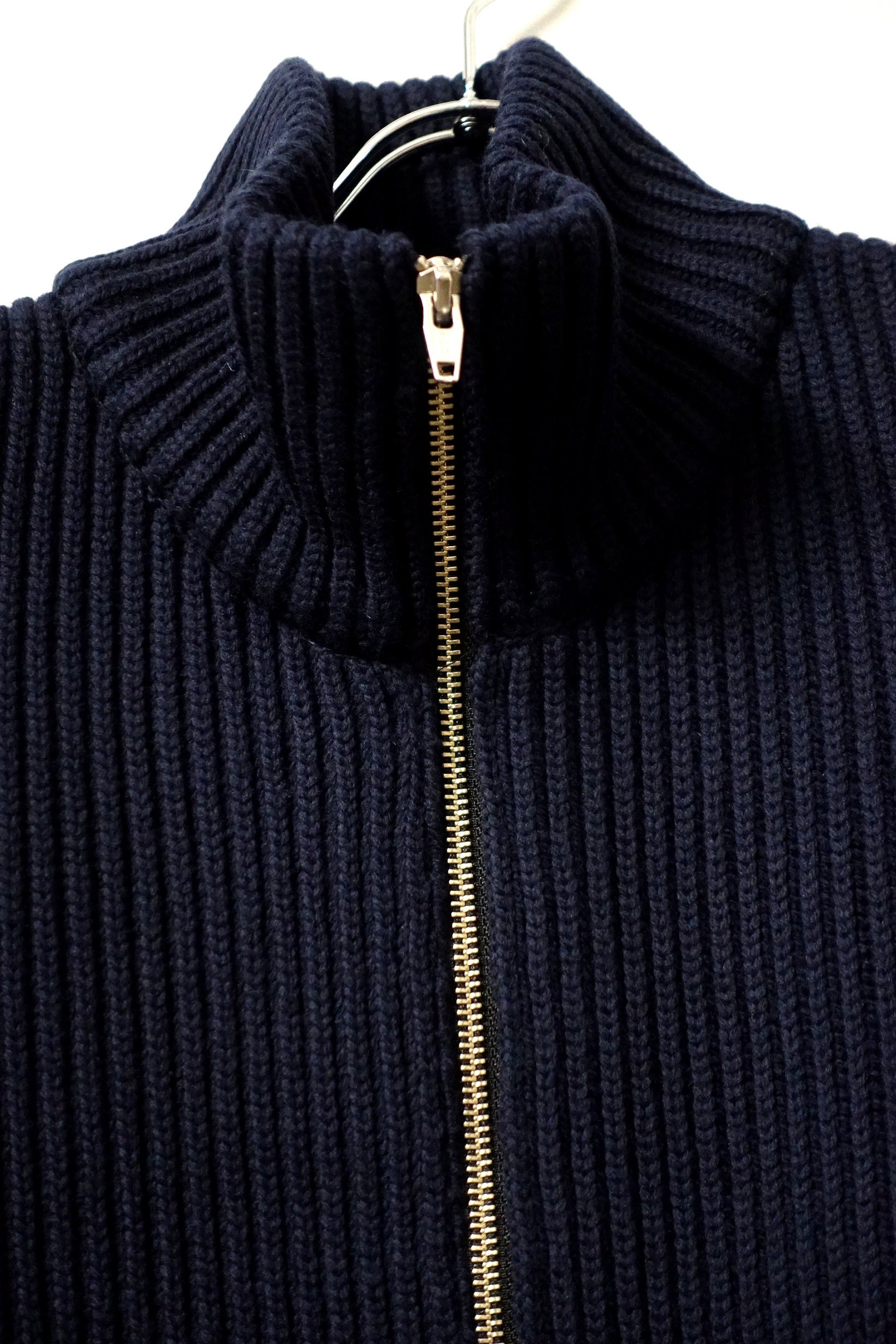 URU(ウル)/ZIP UP KNIT VEST/Navy 通販 取り扱い-CONCRETE RIVER