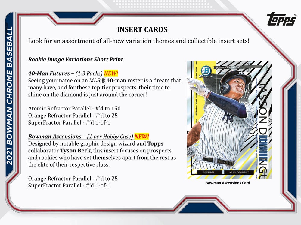 MLB 2021 Bowman Chrome Baseball 好評発売中！ | カード