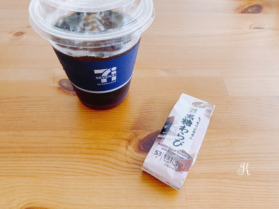 黒糖わらびソイラテと生チョコアイスとアイス #コンビニスイーツ