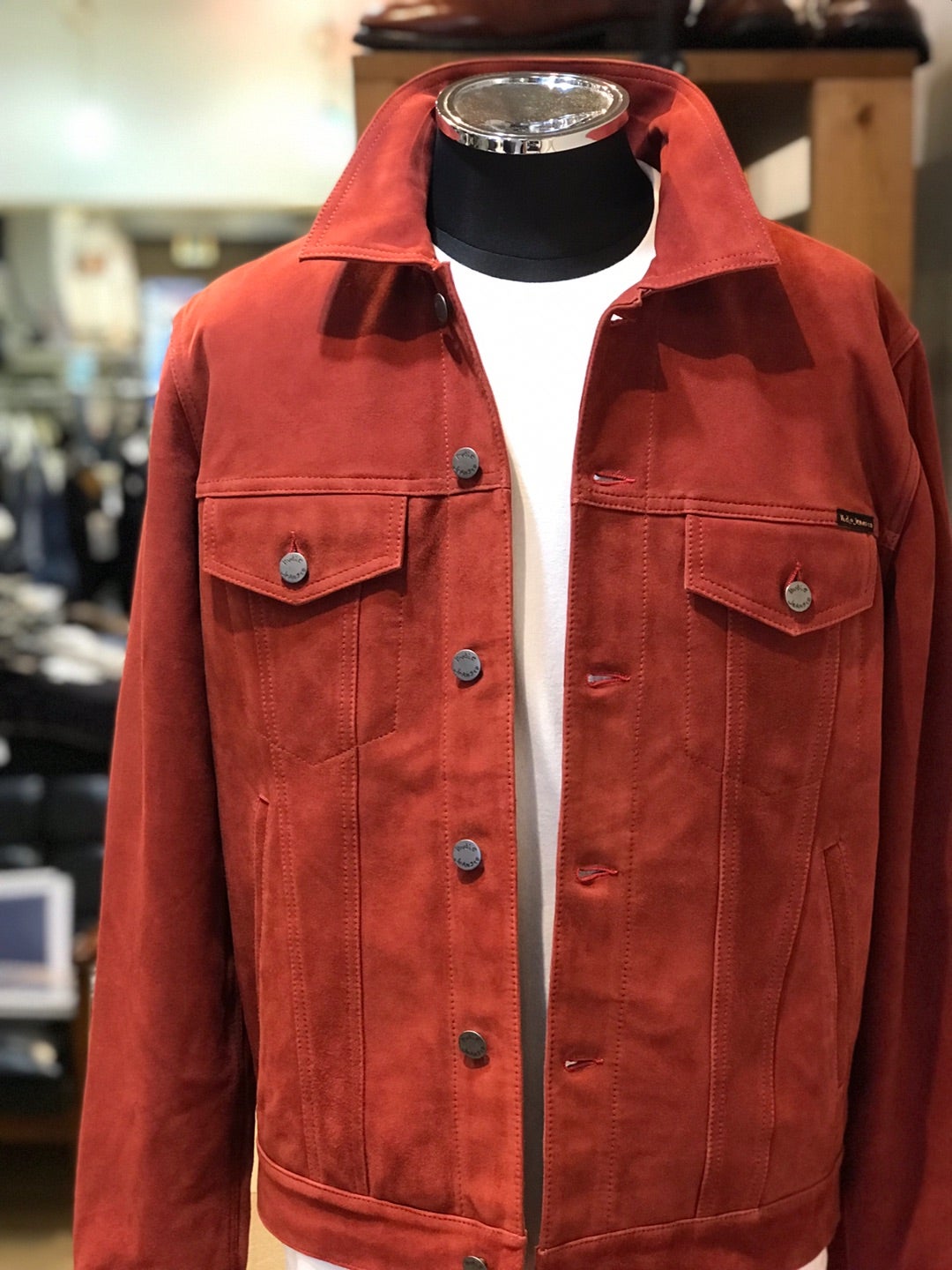 Nudie Jeans Robby Suede Jacket Red | OREGON TRAIL 熊谷 Plus Alpha