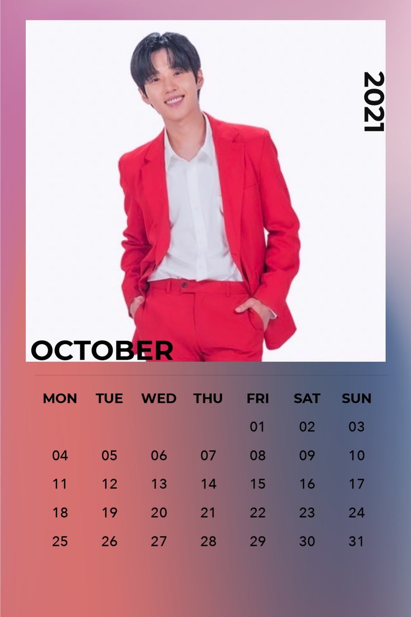 21年10月のカレンダー So In Luv Shu I