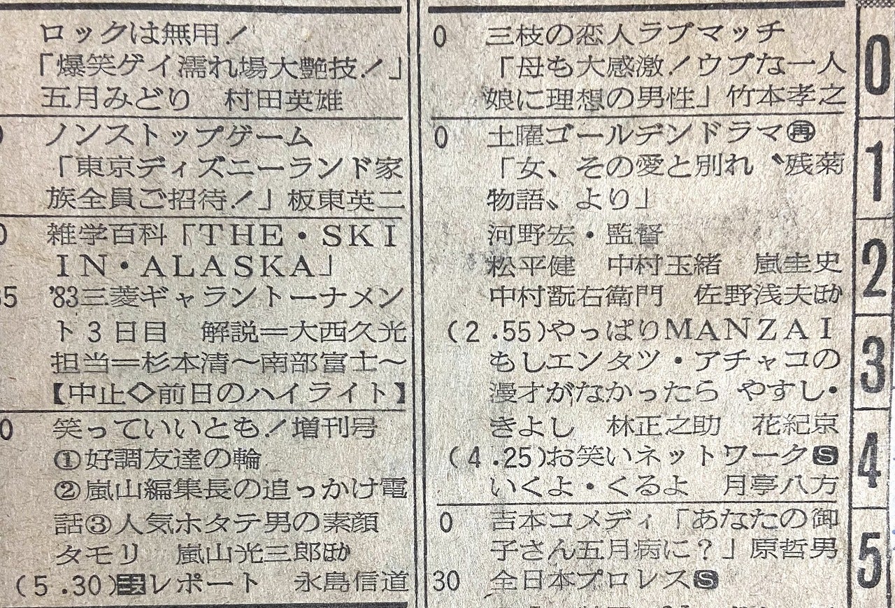 ソフトパープル 【美品】ONTV 1983年3月 アメリカテレビ番組表 - 通販