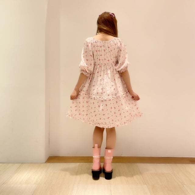 Katie♡VIRGIN UP babydoll dress | BABY PINK MOON