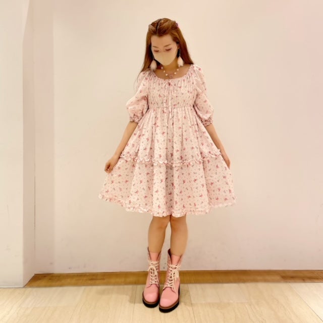 Katie♡VIRGIN UP babydoll dress | BABY PINK MOON