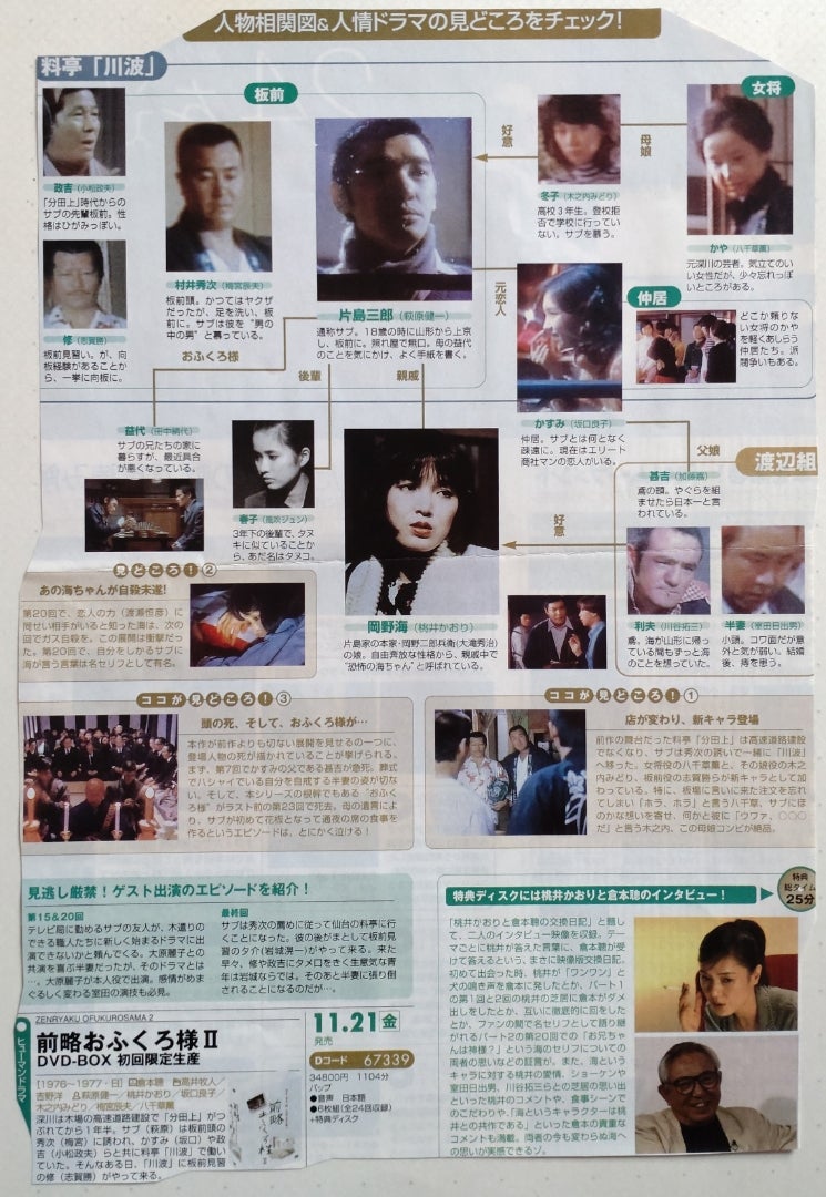 8枚組DVD-BOX『前略おふくろ様 2』〜第二回 | 河内家菊水丸