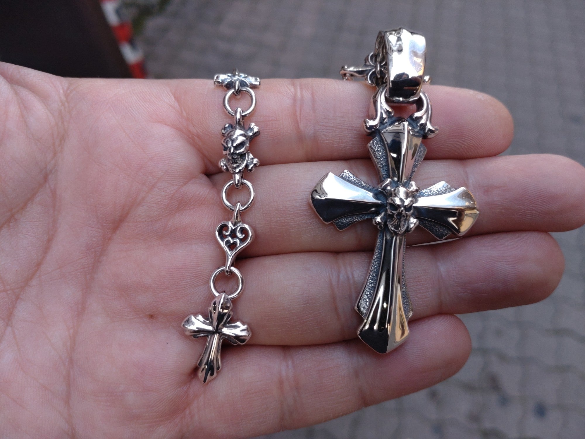 BWL / MULTI LINK NECKLACE & 2005 CROSS w/S&CB | BILL WALL BWL / MULTI LINK NECKLACE & 2005 CROSS w/S&CB | BILL WALL