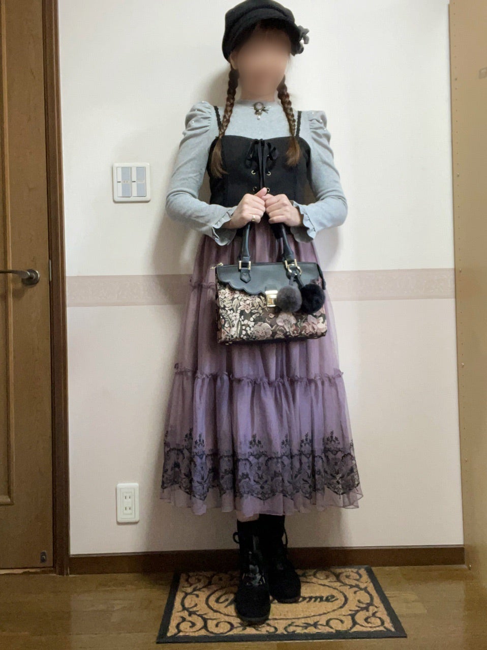 裾刺繍チュールスカート | ありすのaxesfemmeコーデブログ