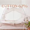 赤ちゃんも安心して使用できるコットン暖房テント！素材はCVCコットン67％ファブリックの画像