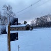 雪降る牧場の画像
