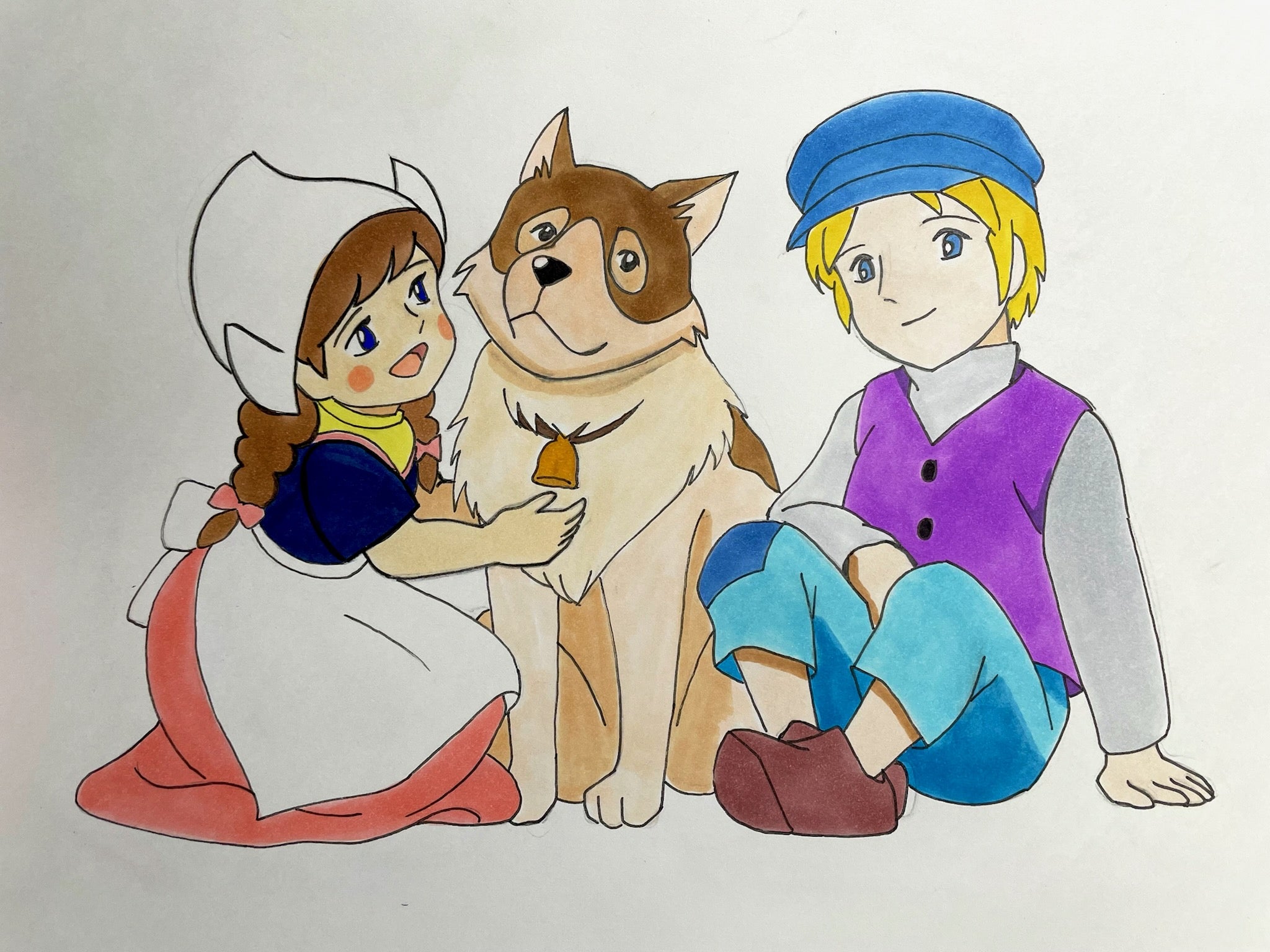 フランダースの犬 ネロ パトラッシュ アロア 描いてみた フランダースの犬 ネロ パトラッシュ アロア 描いてみた