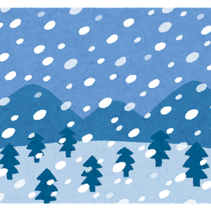 今日は吹雪で明日も吹雪の画像