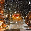 大雪の草津温泉の画像