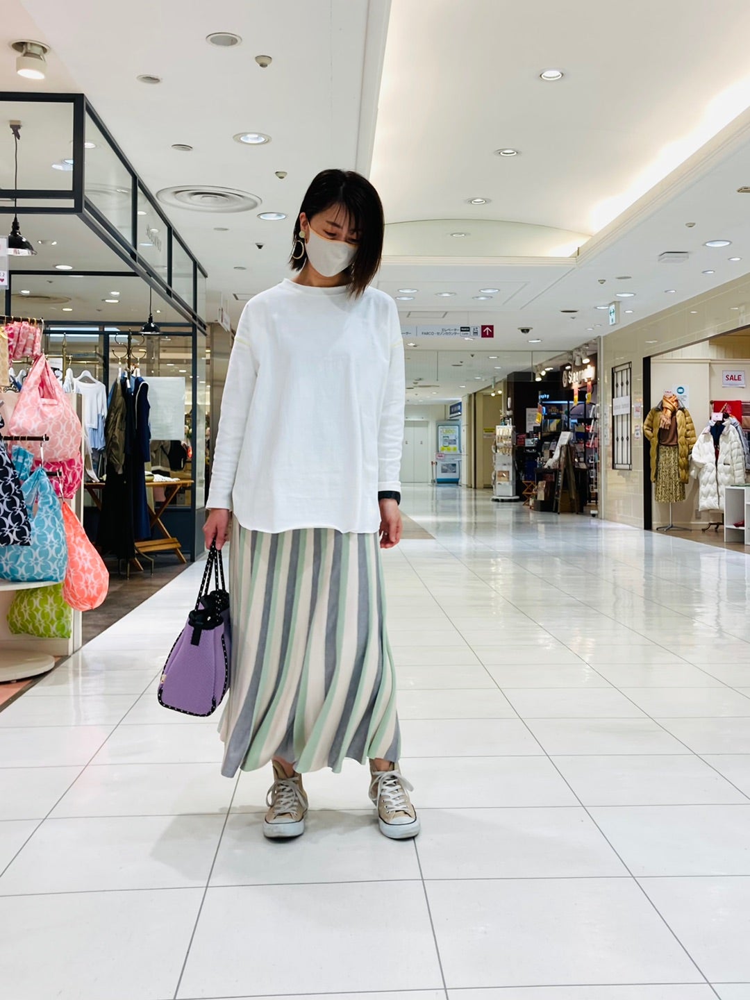 マルチストライプニットスカート | Q♡津田沼パルコ店のブログ