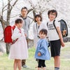 豊川市　満開の桜の中で入学記念写真の画像