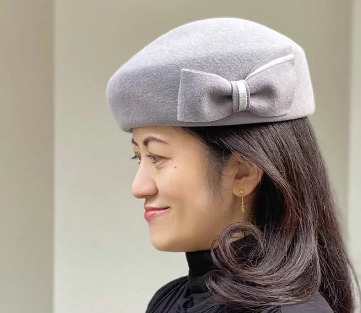超高品質の販売 マキシン 神戸マキシン 美品 maximリボン 帽子 ハット 帽子 女優帽 ハット