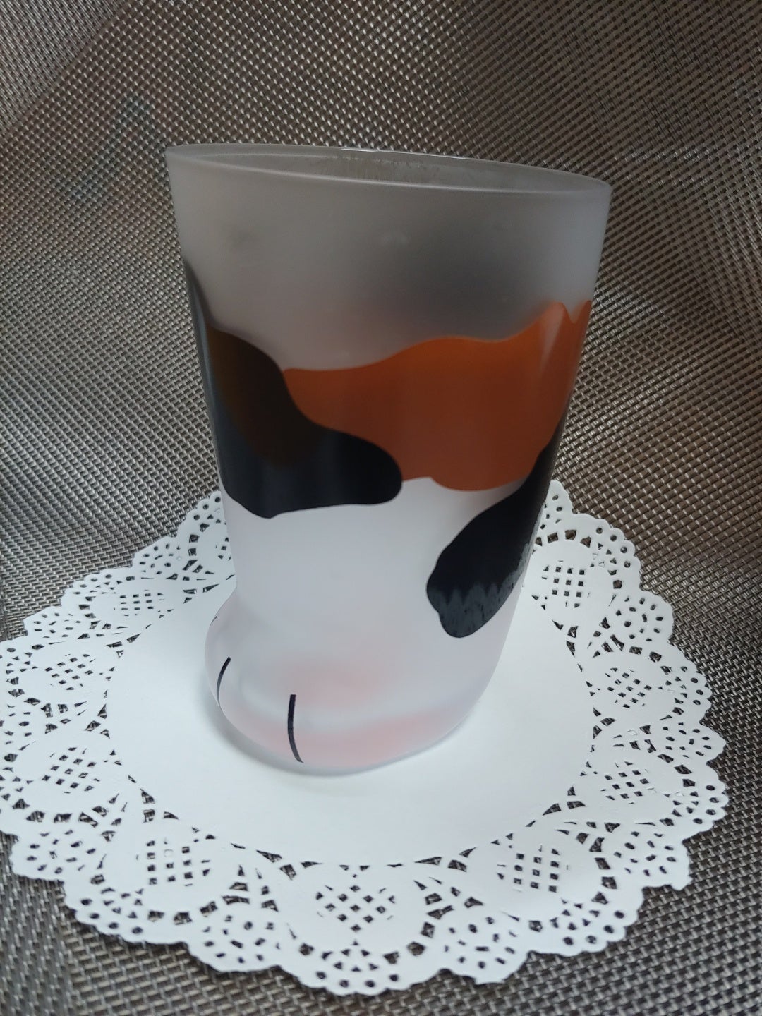 【色: 透明ピンク】かわいい猫足カップ 断熱 透明 保温 sakura桜カップ二